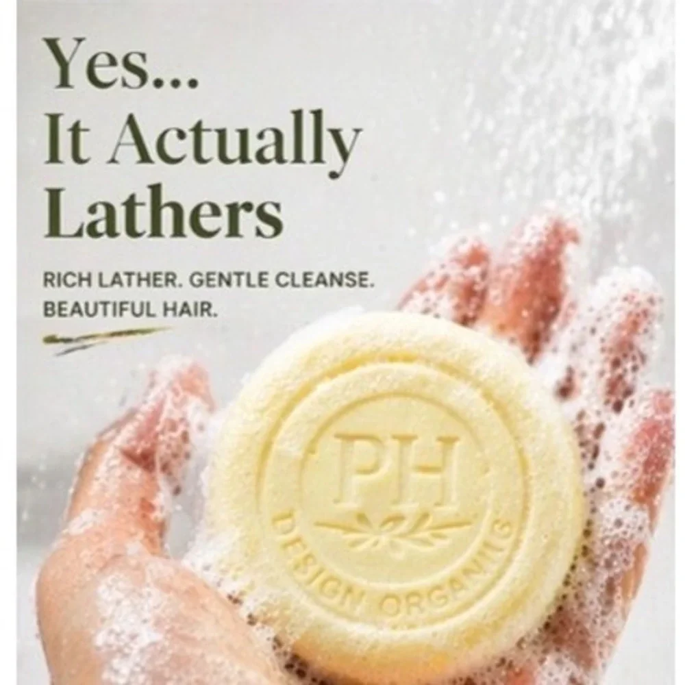 PH Design Organics Natural Shampoo Bar Aragon Oil Eco‎ Bar; White Citrus & Sage